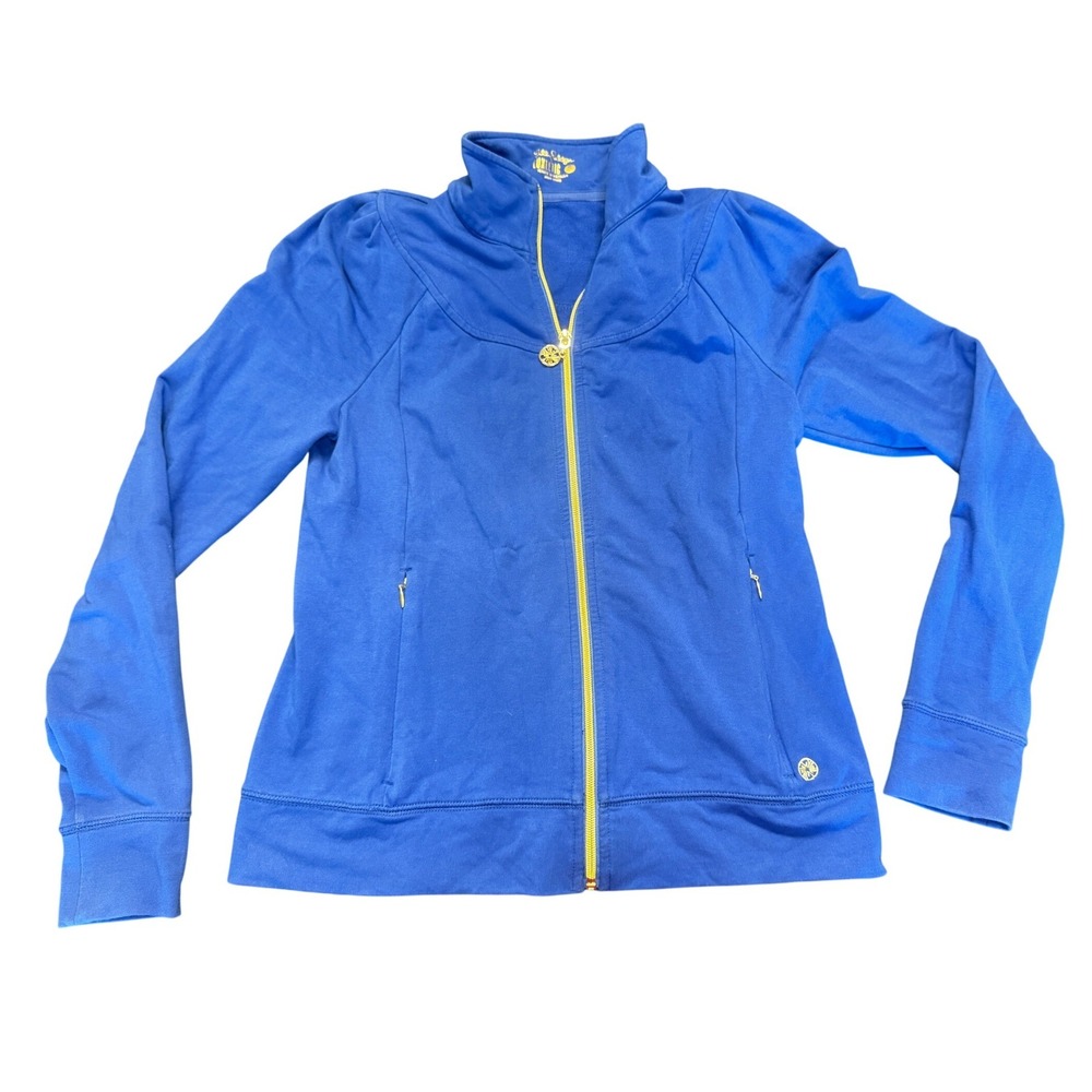 Lilly Pulitzer Luxletic Kapri Borealis Blue Full Zip Jacket - Small